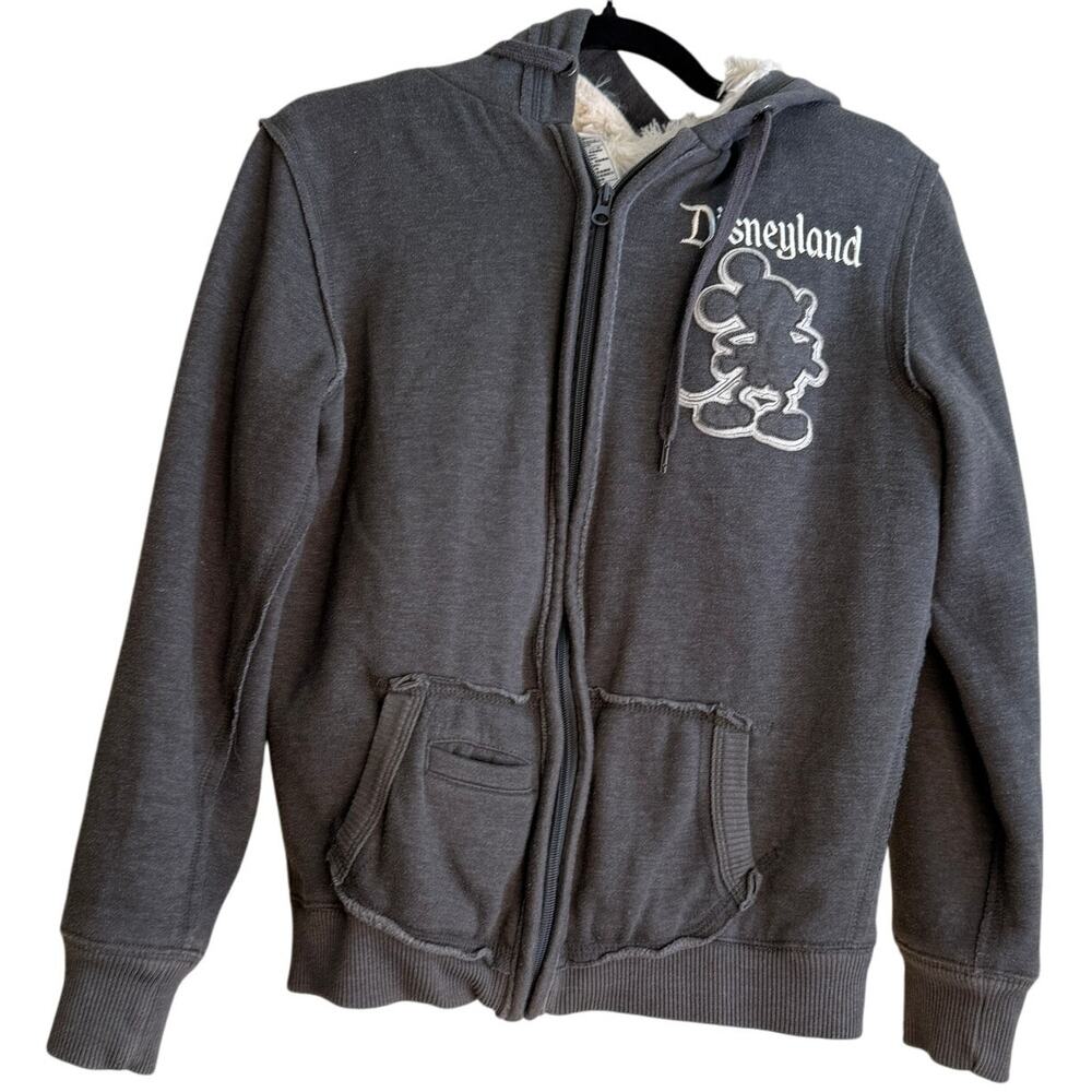 Disney Parks Disneyland Hoodie Sweater Jumper Jacket Women Small Gray 55th SOFT